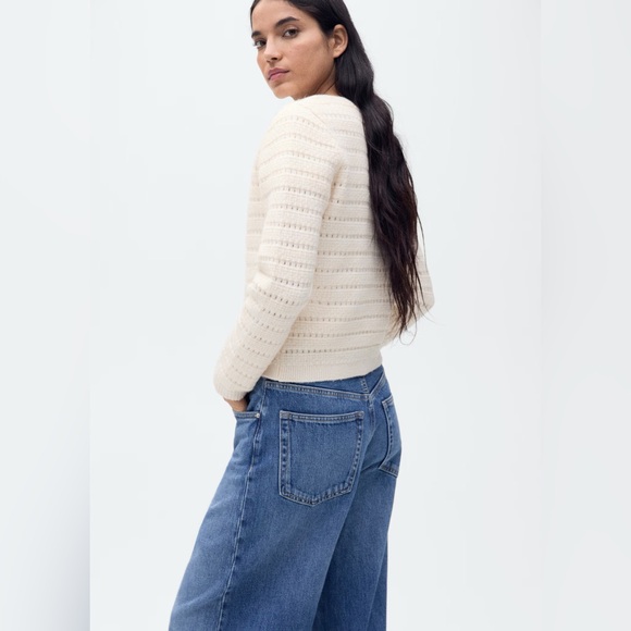 Mango Cream knit Cardigan NWT - Picture 4 of 5